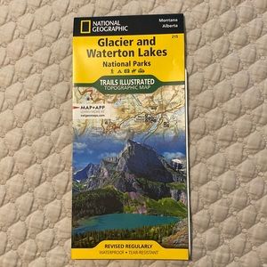 National Geographic Glacier & Watertown Lakes NP Map